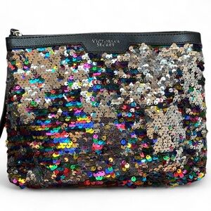 VICTORIA’S SECRET sequin makeup bag. Would be great as an evening bag too!